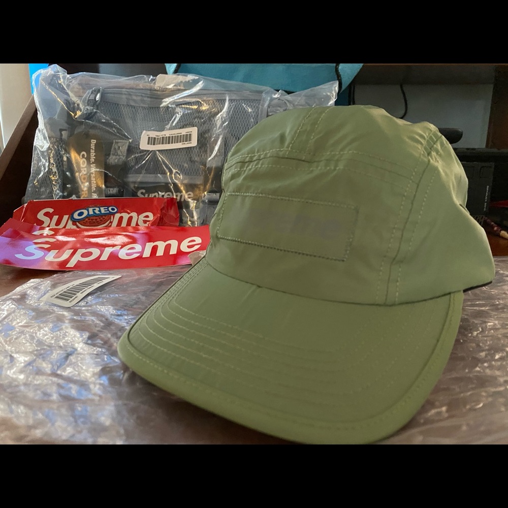 Supreme Reflective Camp Cap SS20 Green - Picture 2 of 7